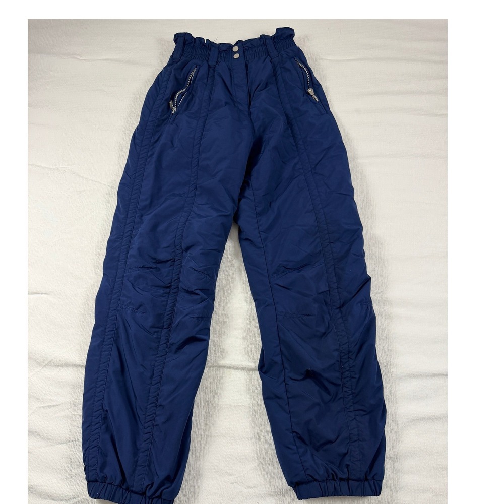 Vintage Kaelin Navy Blue Insulated Ski Pants Womens Size 8 Retro Snow Gorpcore